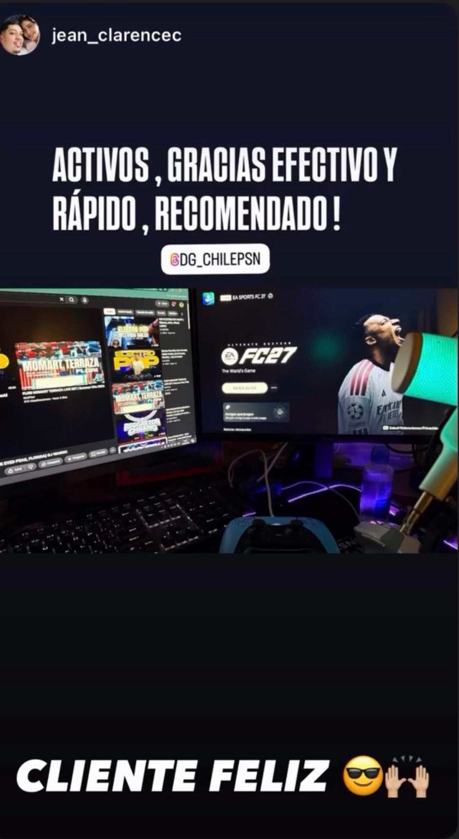 Reseña de cliente PSNCHILE
