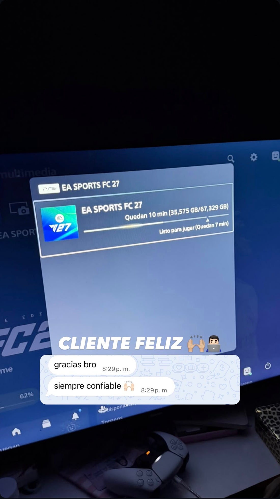 Reseña de cliente PSNCHILE