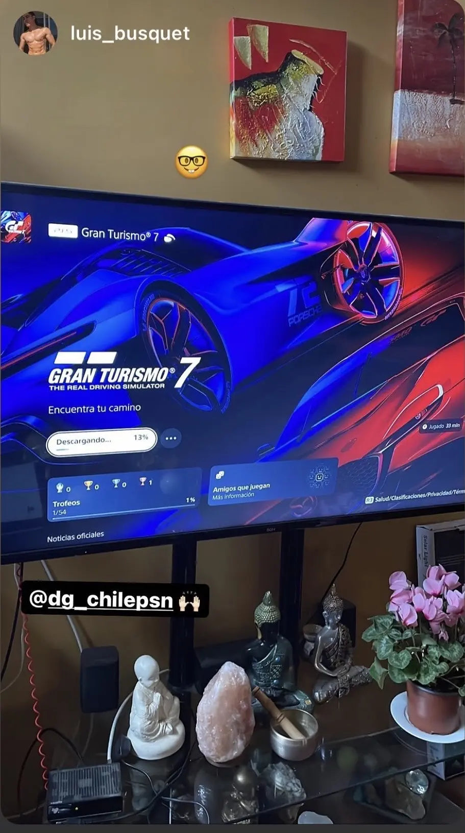 Cliente mostrando Gran Turismo 7 instalado desde PSNCHILE